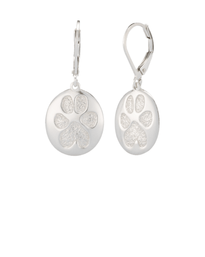 Pet Earrings Paw Print Sterling Keepsake